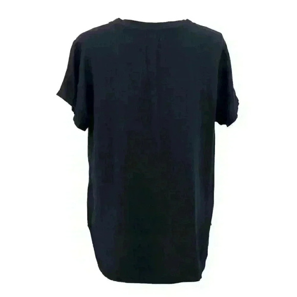 Anthropologie Cloth & Stone Black V-Neck T-Shirt Size Large - Picture 3 of 7